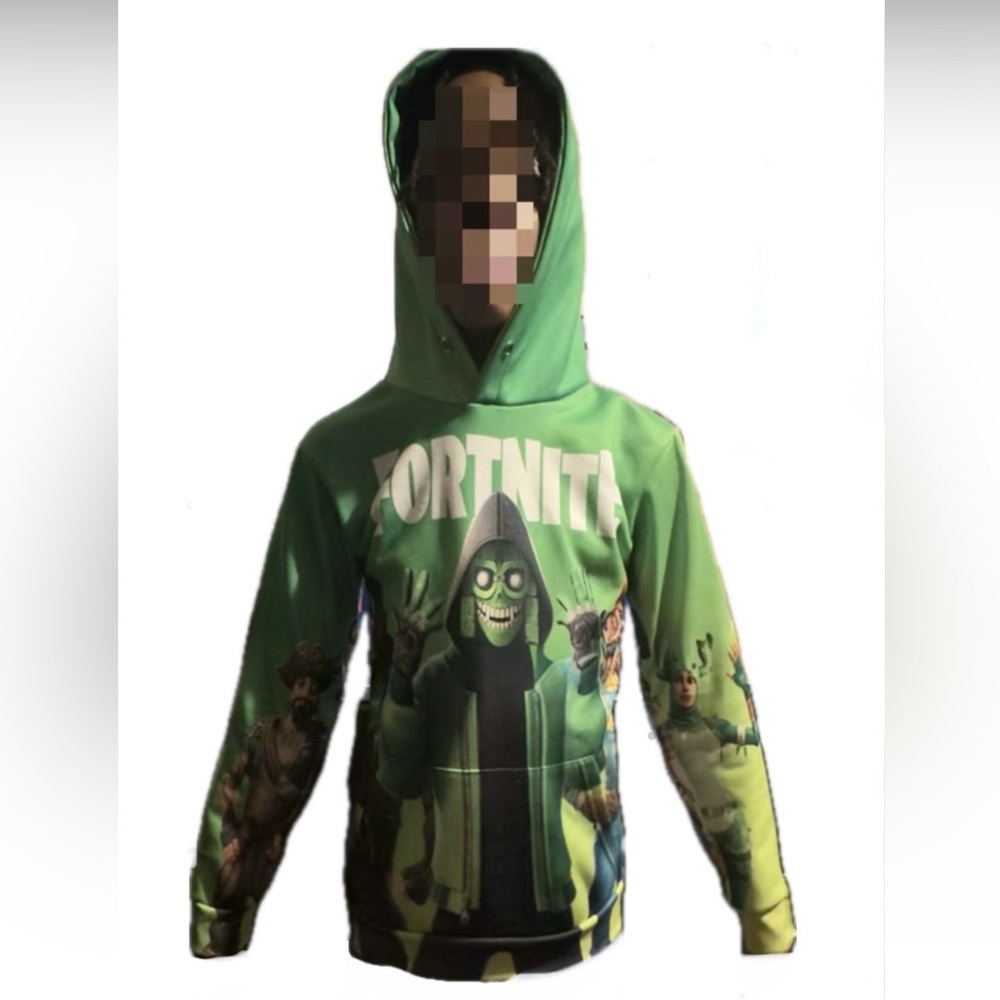 Green Kids Fortnite Hoodie